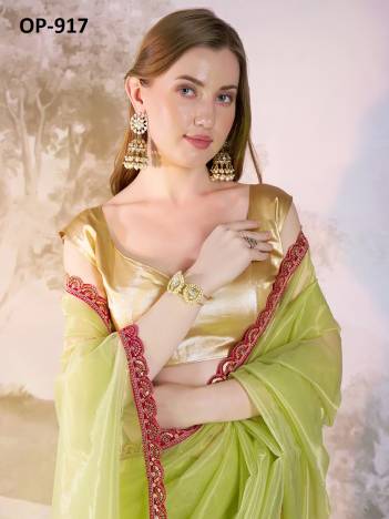 LAXMINAM OP-917 DESIGNER TWILL NET SAREE WHOLESALER IN INDIA